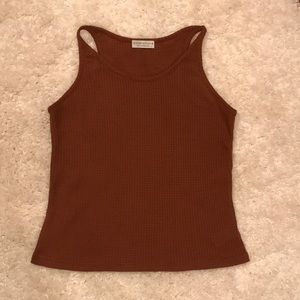 Paper Crane burnt orange tank top in small